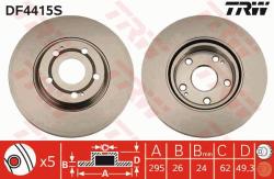 TRW Disc frana TRW SINGLE DF4415S (DF4415S)
