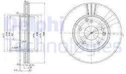 DELPHI Disc frana DELPHI BG3240C (BG3240C) - automobilus