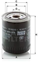 Mann-filter Filtru ulei MANN-FILTER W 930/15 (W 930/15) - automobilus