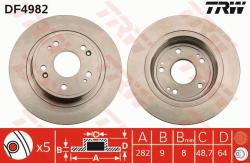 TRW Disc frana TRW DF4982 (DF4982) - automobilus