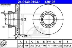 ATE Disc frana ATE 24.0130-0103.1 (24.0130-0103.1)
