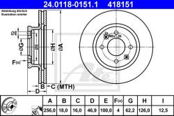 ATE Disc frana ATE 24.0118-0151.1 (24.0118-0151.1)