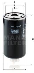 Mann-filter filtru combustibil MANN-FILTER WK 724/6 (WK 724/6) - automobilus