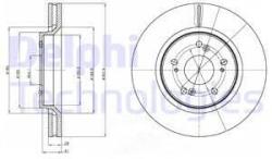 DELPHI Disc frana DELPHI BG4250C (BG4250C) - automobilus