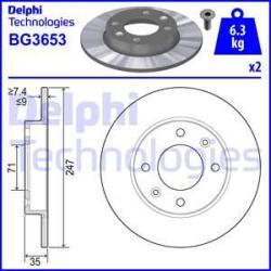 DELPHI Disc frana DELPHI BG3653 (BG3653) - automobilus