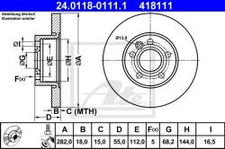 ATE Disc frana ATE 24.0118-0111.1 (24.0118-0111.1)