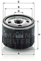 Mann-filter Filtru ulei MANN-FILTER W 77 (W 77) - automobilus