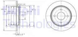 DELPHI Disc frana DELPHI BG3054C (BG3054C) - automobilus