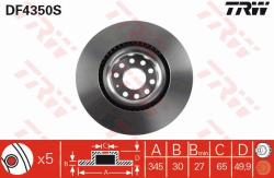 TRW Disc frana TRW SINGLE DF4350S (DF4350S)