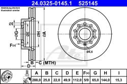 ATE Disc frana ATE PowerDisc 24.0325-0145.1 (24.0325-0145.1)