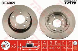 TRW Disc frana TRW DF4069 (DF4069) - automobilus