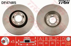 TRW Disc frana TRW SINGLE DF4748S (DF4748S)