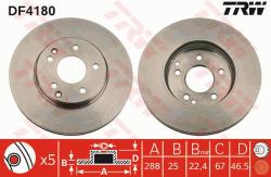 TRW Disc frana TRW DF4180 (DF4180) - automobilus