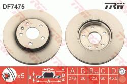TRW Disc frana TRW DF7475 (DF7475) - automobilus