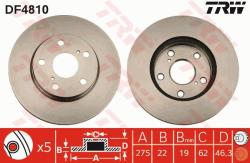 TRW Disc frana TRW DF4810 (DF4810) - automobilus