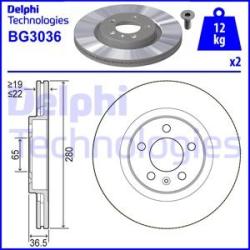 DELPHI Disc frana DELPHI BG3036 (BG3036) - automobilus