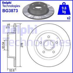 DELPHI Disc frana DELPHI BG3873 (BG3873) - automobilus