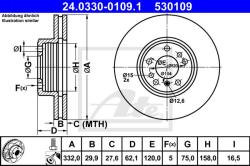 ATE Disc frana ATE PowerDisc 24.0330-0109.1 (24.0330-0109.1)