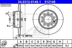 ATE Disc frana ATE PowerDisc 24.0312-0148.1 (24.0312-0148.1)