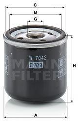Mann-filter Filtru ulei MANN-FILTER W 7042 (W 7042) - automobilus