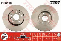 TRW Disc frana TRW DF6110 (DF6110) - automobilus