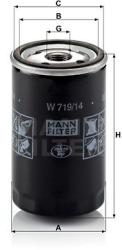 Mann-filter Filtru ulei MANN-FILTER W 719/14 (W 719/14) - automobilus