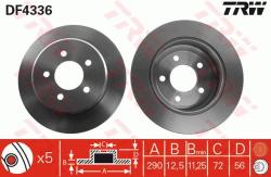 TRW Disc frana TRW DF4336 (DF4336) - automobilus