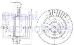 DELPHI Disc frana DELPHI BG2440 (BG2440) - automobilus