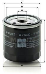 Mann-filter Filtru ulei MANN-FILTER W 712/20 (W 712/20) - automobilus