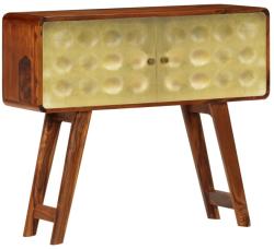 vidaXL Servantă lemn masiv de sheesham cu imprimeu auriu 90x30x77 cm (246346) Comoda