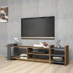 Puqa Design Zeyna dió-antracitszürke tv állvány 156 x 40 x 29, 6 cm (835PUQ3028)