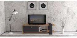 Puqa Design Ova antracitszürke-fa tv állvány 120 x 36, 8 x 25 cm (835PUQ3030)