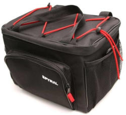 Spyral Tour 12 egy részes csomagtartó táska, 12L, 30x23x20 cm, 2 oldalsó zsebbel, vállpánttal, fekete