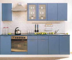 MobAmbient Mobilă de bucătărie, albastră - model LISA