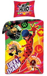 Halantex Miraculous Katicabogár ágyneműhuzat szett - Lucky Charm (MIR-4347BL) (MIR-4347BL)