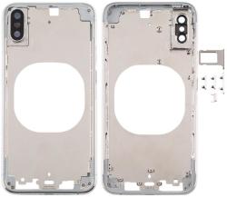 tel-szalk-193495 Apple iPhone XS Max fehér akkufedél, hátlap, hátlapi kamera lencse, oldalsó gombok, SIM kártya tálcával (tel-szalk-193495)