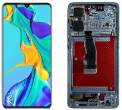 NBA001LCD010641 Huawei P30 Jégkristály kék OLED LCD kijelző érintővel kerettel előlap (NBA001LCD010641)