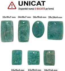  Pandantiv din Amazonit Oval - Dreptunghi cu Gaura - 22-34 x 15-24 x 4-7 mm