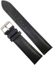 Peyton Curea de Ceas Neagră din Piele Naturală - Imprimeu Șopârlă - 12-24 mm - Peste 60 Proceduri - Interior Piele de Capră (WZ4153)