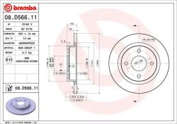 BREMBO Disc frana BREMBO 08. D566.11 - automobilus