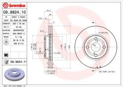 BREMBO Disc frana BREMBO PRIME LINE - UV Coated 09.9824. 11 (09.9824.11)