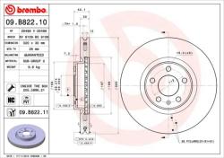 BREMBO Disc frana BREMBO PRIME LINE - UV Coated 09. B822.11 (09.B822.11)