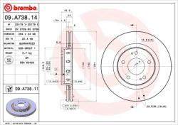BREMBO Disc frana BREMBO PRIME LINE - UV Coated 09. A738.11 (09.A738.11)