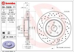 BREMBO Disc frana BREMBO 09. C828.11 - automobilus