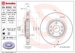 BREMBO Disc frana BREMBO PRIME LINE - UV Coated 09. B352.11 (09.B352.11)