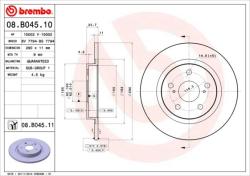 BREMBO Disc frana BREMBO PRIME LINE - UV Coated 08. B045.11 (08.B045.11)