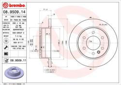 BREMBO Disc frana BREMBO PRIME LINE - UV Coated 08.9509. 11 (08.9509.11)