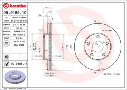 BREMBO Disc frana BREMBO PRIME LINE - UV Coated 09.9185. 11 (09.9185.11)