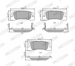 FERODO set placute frana, frana disc FERODO PREMIER ECO FRICTION FDB848 (FDB848)