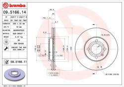 BREMBO Disc frana BREMBO 09.5166. 11 - automobilus